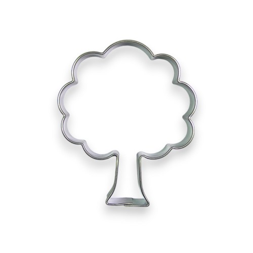 Stainless steel cookie cutter - leafy tree