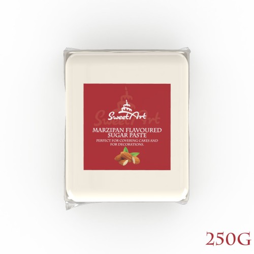 SweetArt Überzug- und Modelliermasse Marzipan - Weiß - 250g