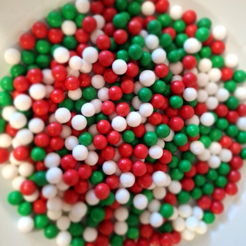 Sugar pearls - Christmas mix 7mm - 100g