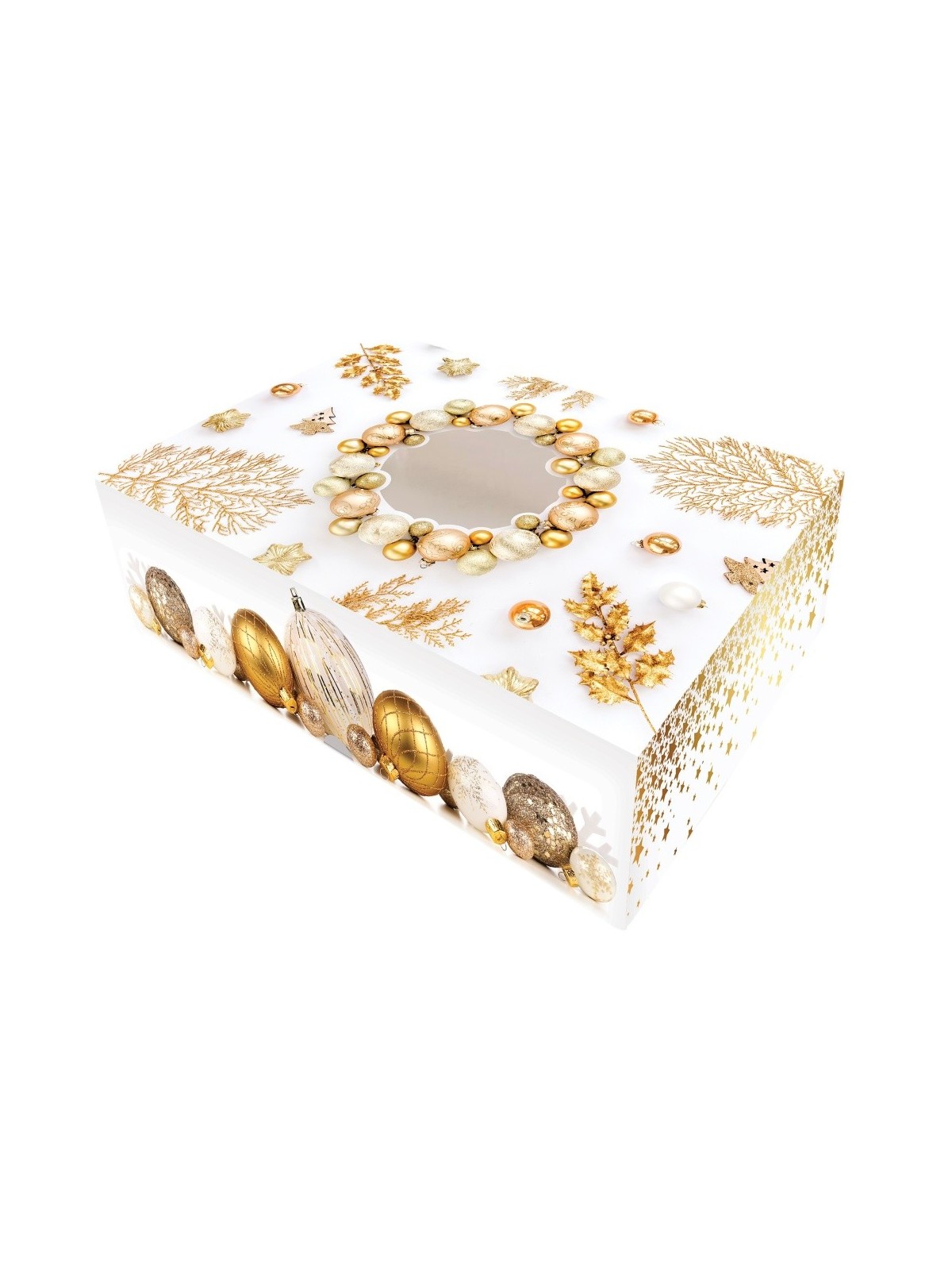 Cookie box - Christmas gold - 22 x 15 x 5cm