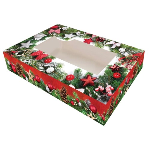Pudełko na cukierki - Igły świąteczne - 36 x 22 x 5 cm