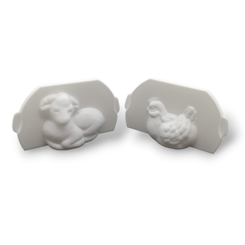 Opening molds - lamb and hen 2pc