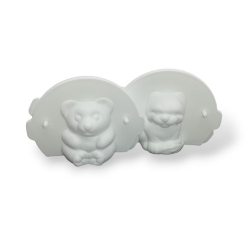 Opening molds - bear, cat 2pcs