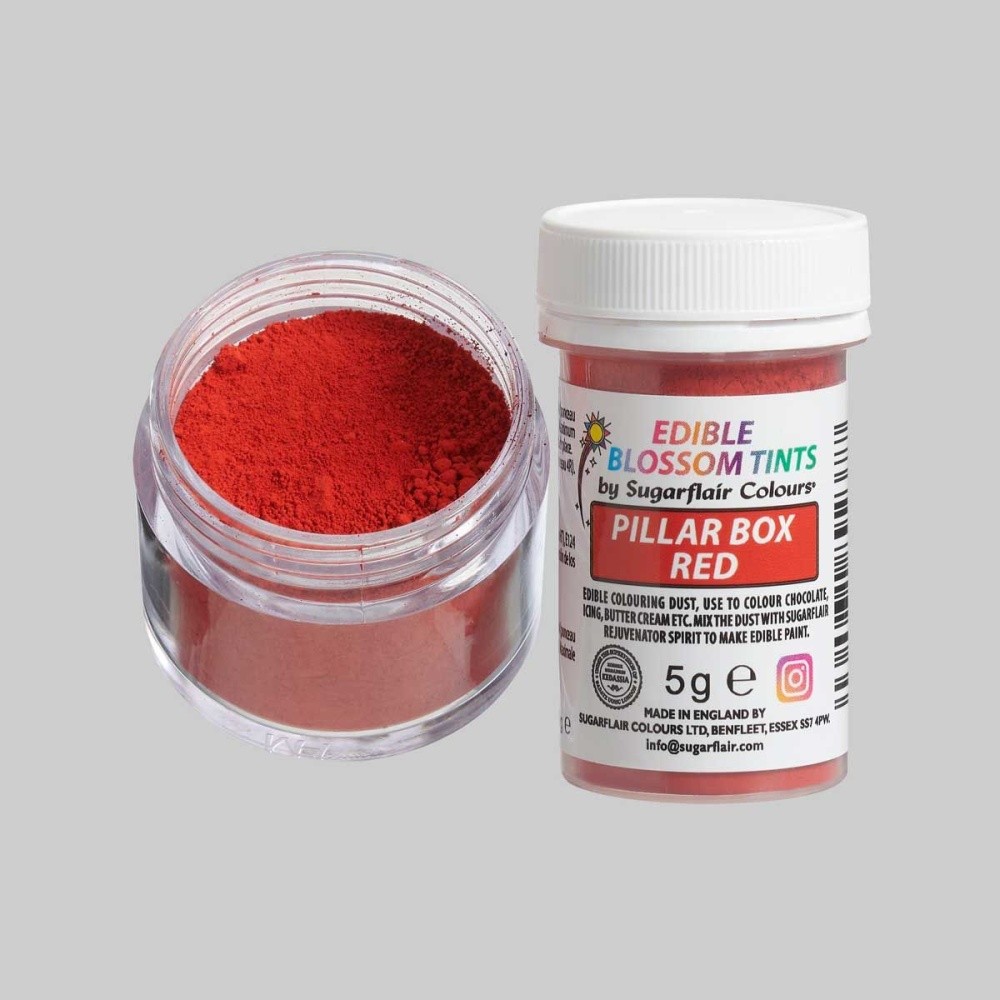 Sugarflair blossom tint - prachová farba - Pillar box Red - 5g