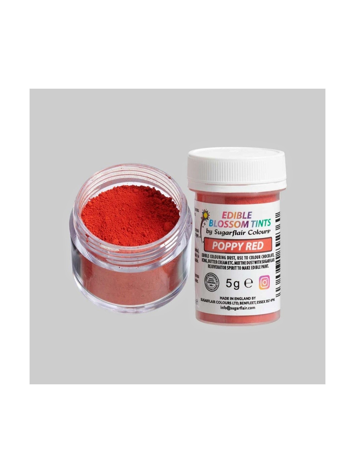 Sugarflair Blütenfarbe - Puderfarbe - Mohnrot - 5g