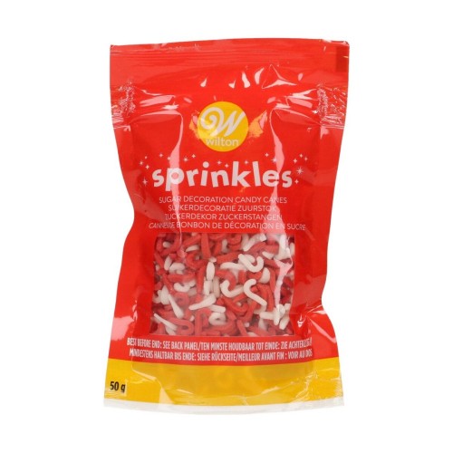 Wilton cukrová dekorácia Candy Cane Sprinkle mix - cukrové palčeky - 50g