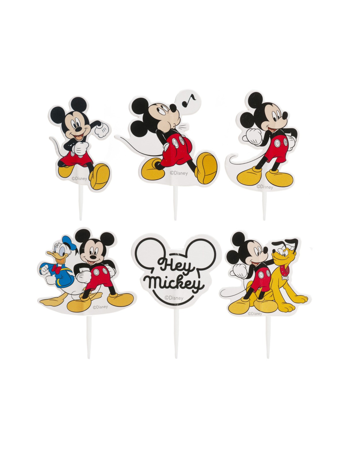 Dekora - papierová dekorácia - zápich - Mickey Mouse - 30 ks