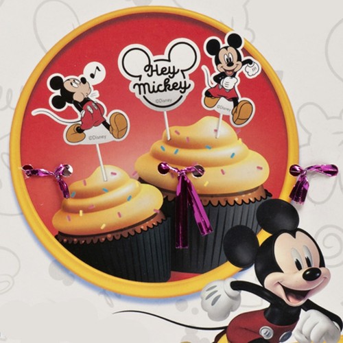 Dekora - papierová dekorácia - zápich - Mickey Mouse - 30 ks