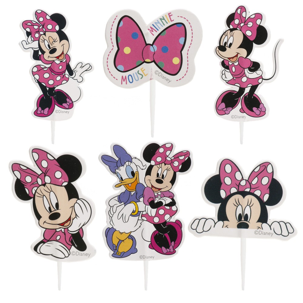 Decor - paper decoration - cake topper - Minnie - 30 pcs