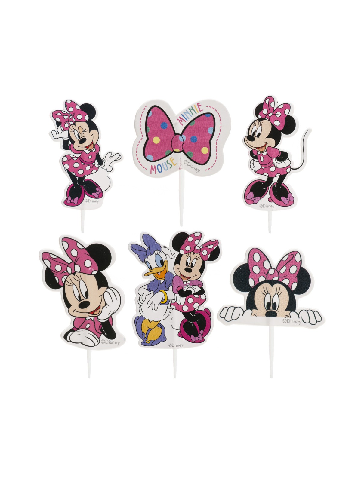 Decor - paper decoration - cake topper - Minnie - 30 pcs