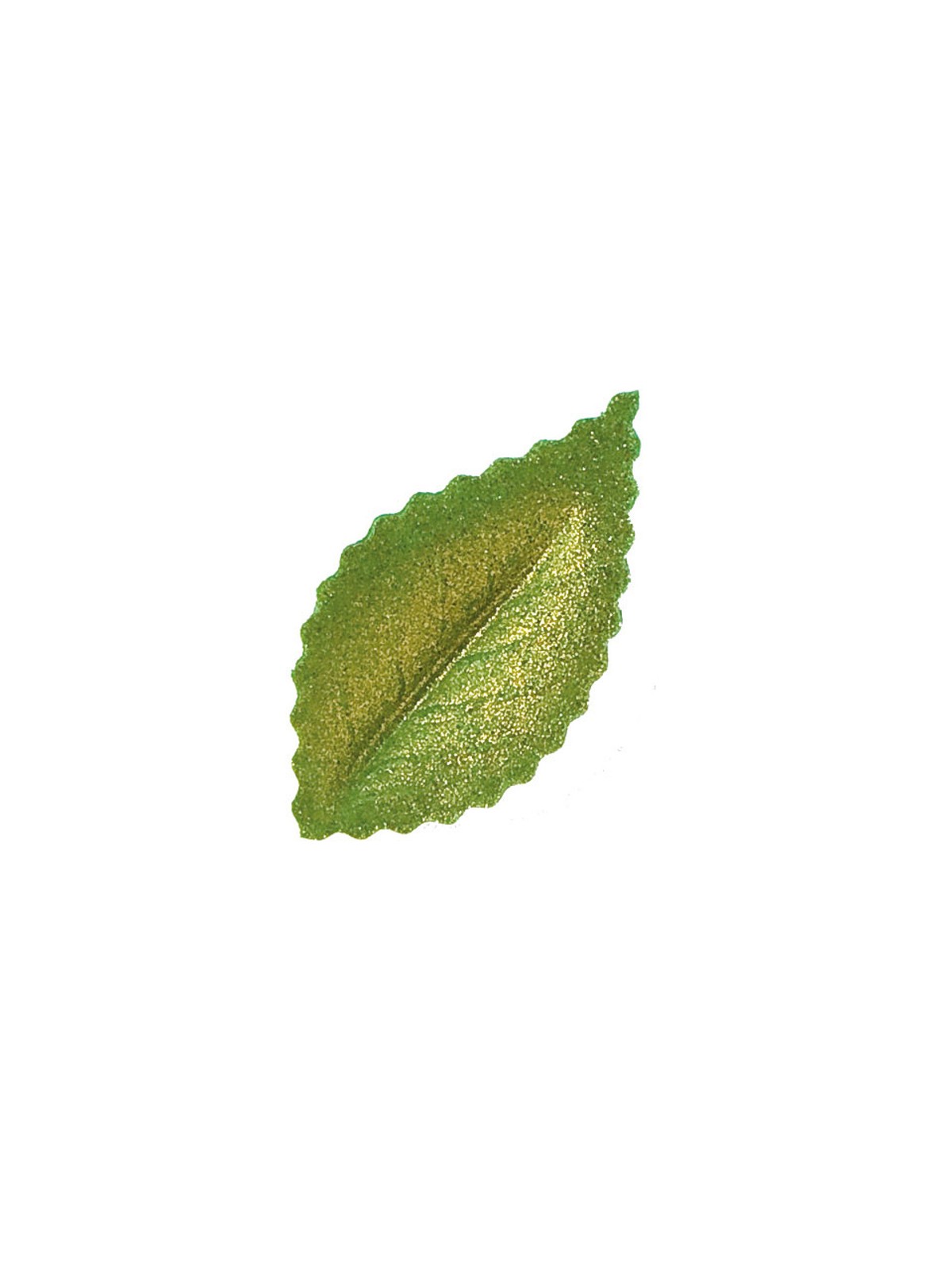 Edible paper - Metallized green leaf - 100 pieces