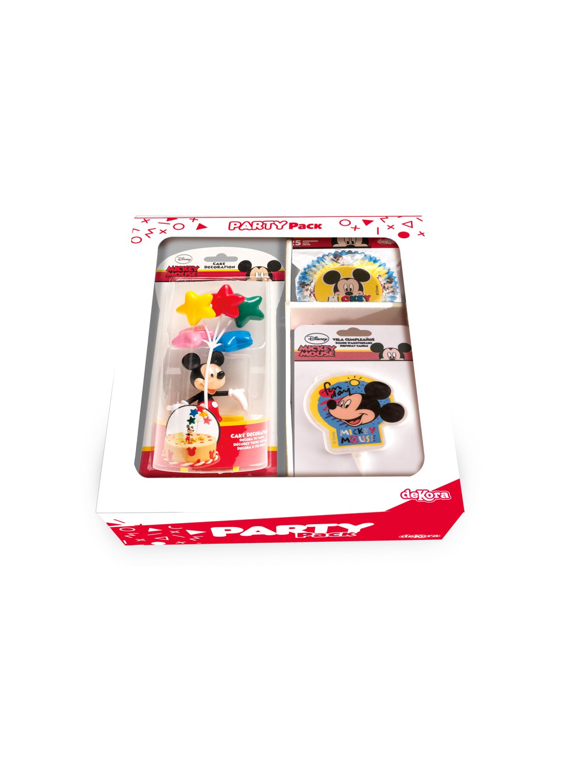 Dekora - PARTY PACK - sada - Mickey Mouse 28 ks