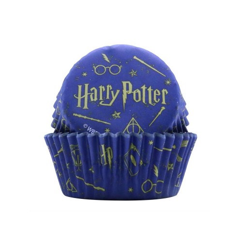 Pudełka cukiernicze PME z folią - Harry Potter - niebieskie - 30 szt.