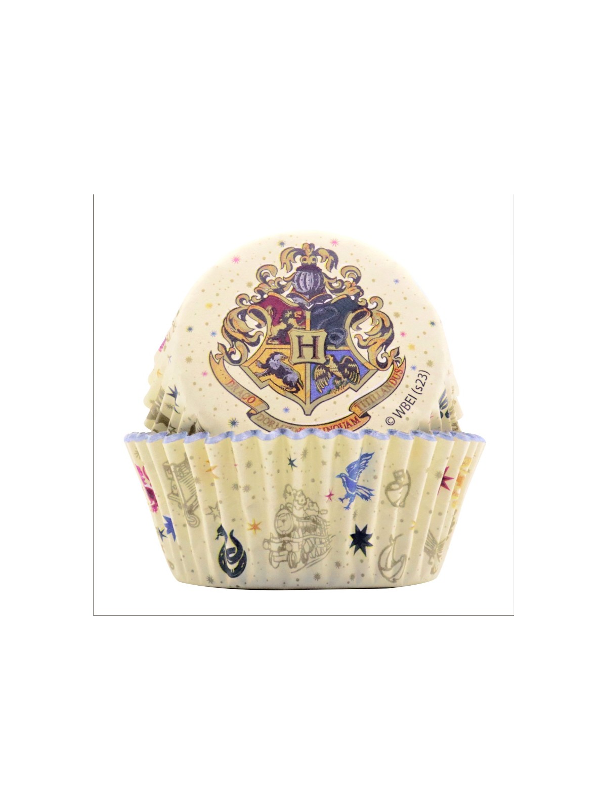 PME Cupcake-Förmchen mit Folie - Harry Potter - Wappen von Hogwarts - 30 Stück.