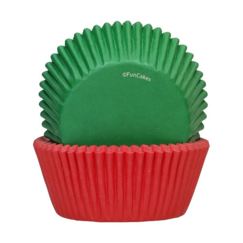 FunCakes  Baking Cups - czerwony / zielony - 48pcs