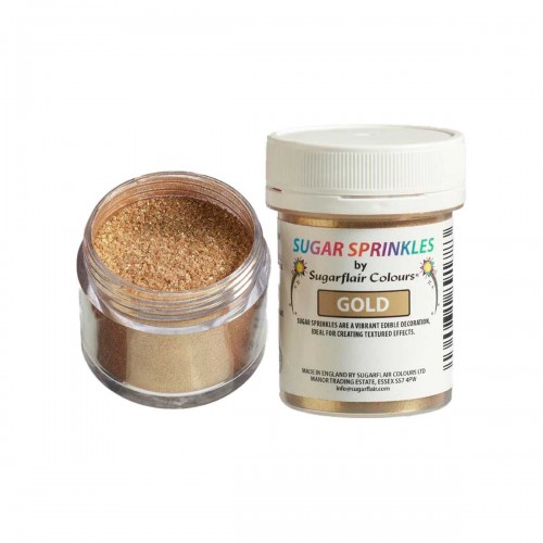 Sugarflair Sugar Sprinkles Gold 40g