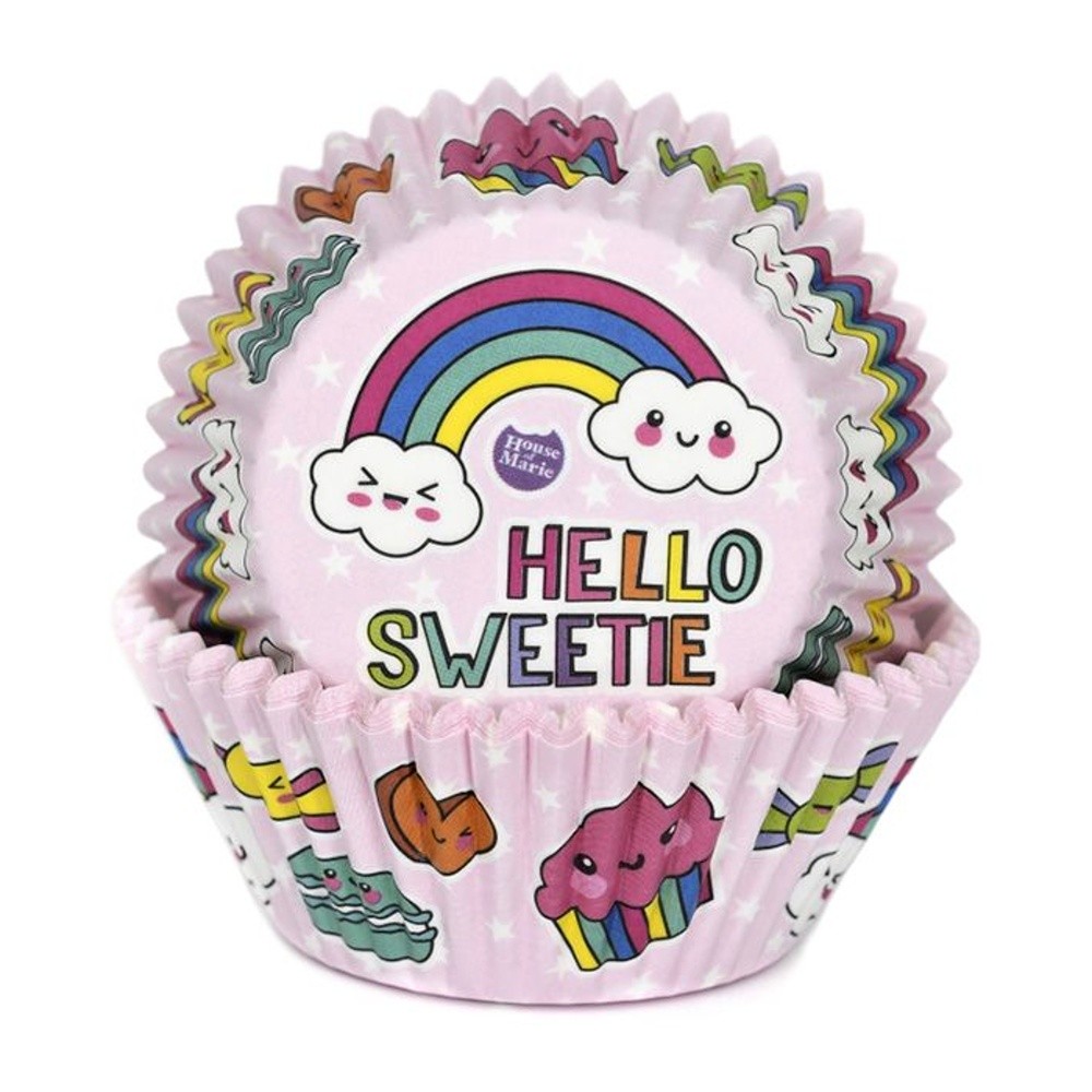 House of Marie Baking Cups - "Hello sweetie" - pk/50