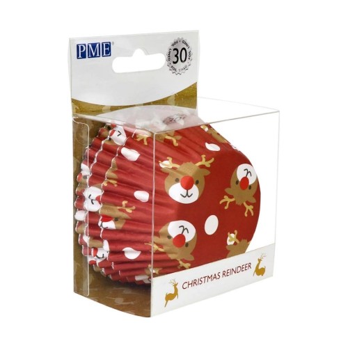 PME Foil Baking cups - christmas reindeer - 30 pcs