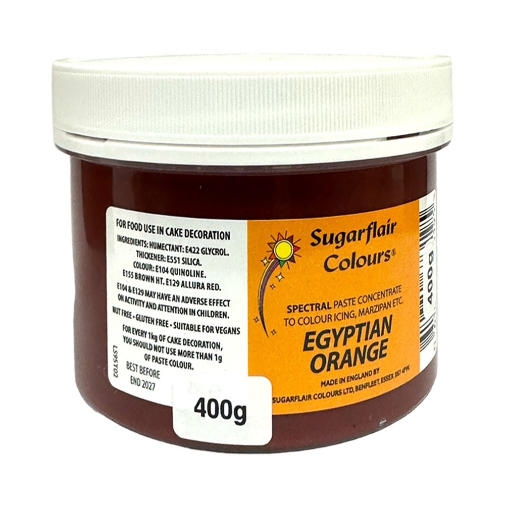Sugarflair MAXIMUM skoncentrowany żel koloryzujący Egyptian Orange XXL - Pomarańczowy - 400g