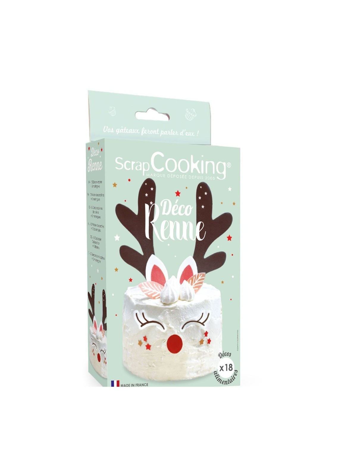 SCRAPCOOKING edible paper - Reindeer - 15 pcs