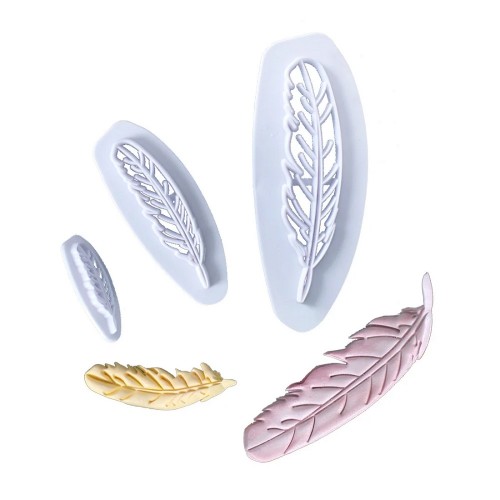 Fondant cutters - feathers 3pcs