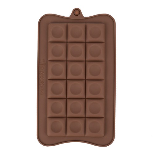 Silikonform für Schokolade - Würfel mit Loch