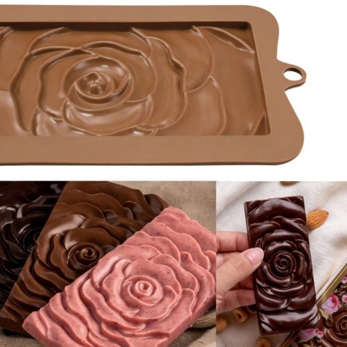 Silikonform für Schokolade - Rosenblüte