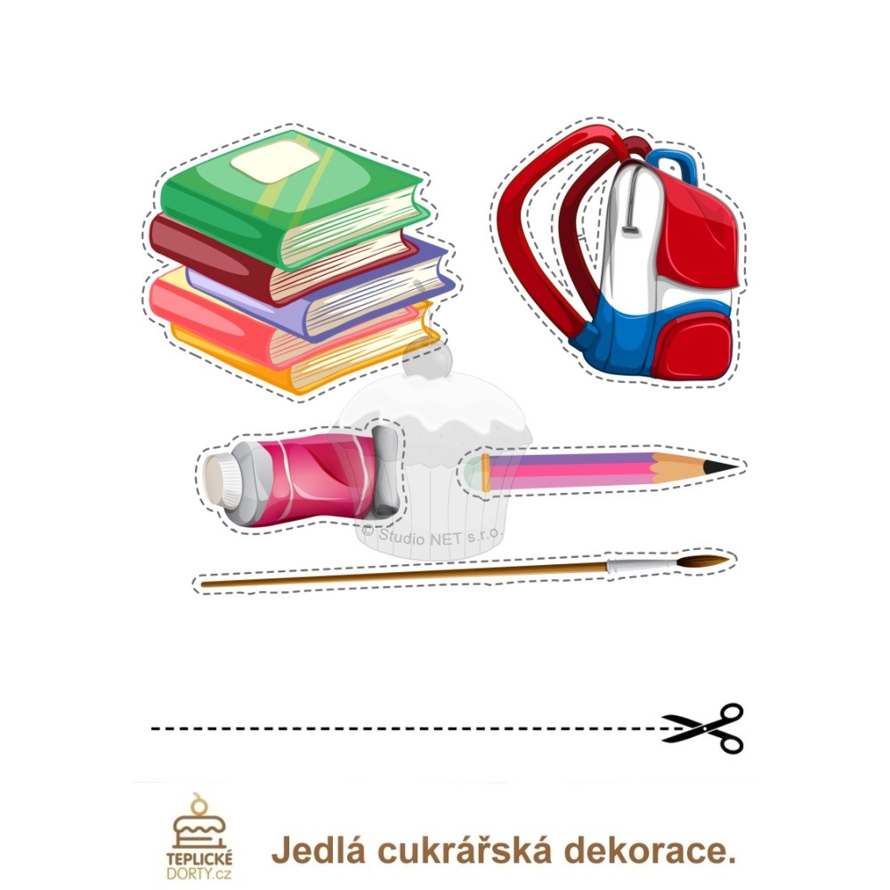 Edible paper "School supplies" A5