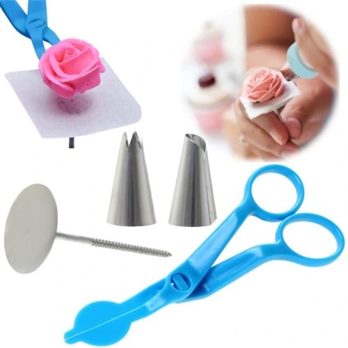 Confectionery set with scissors 4 pcs