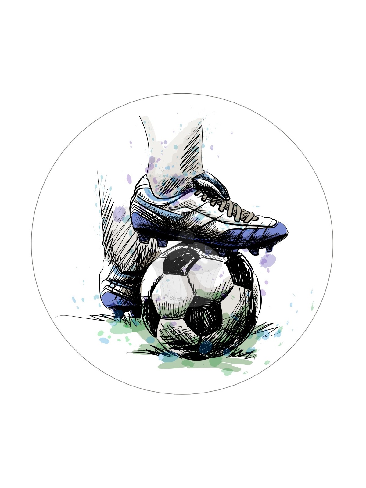 Edible paper "Soccer ball and boot 33" A4