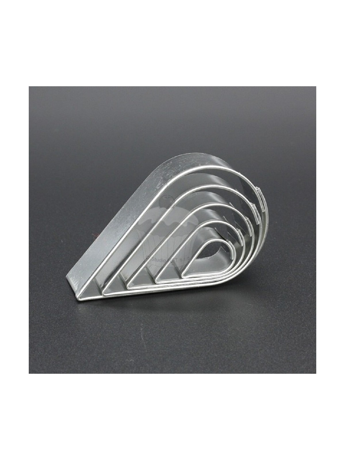 Cookie cutter - set of droplet smooth 5 pieces