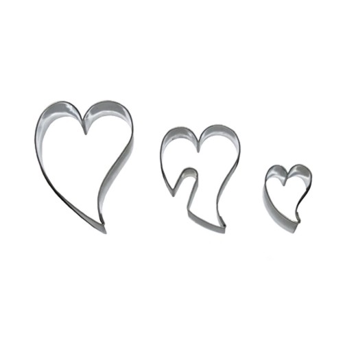 Stainless Steel Cookie Cutters - Valentine's Set IV (3 pcs)