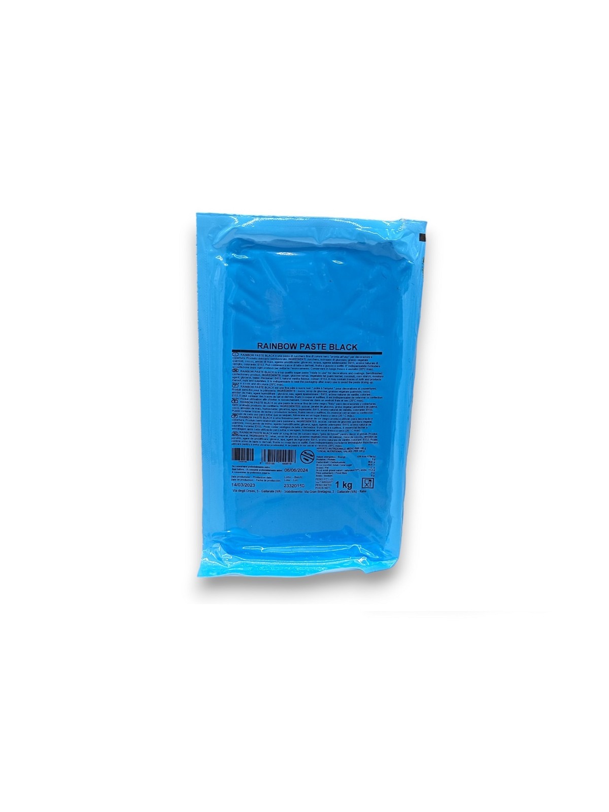 Pasta Dama - Regenbogenpaste schwarz - schwarz - 1kg