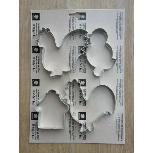 Cookie Cutter Set - Rooster 4 pcs