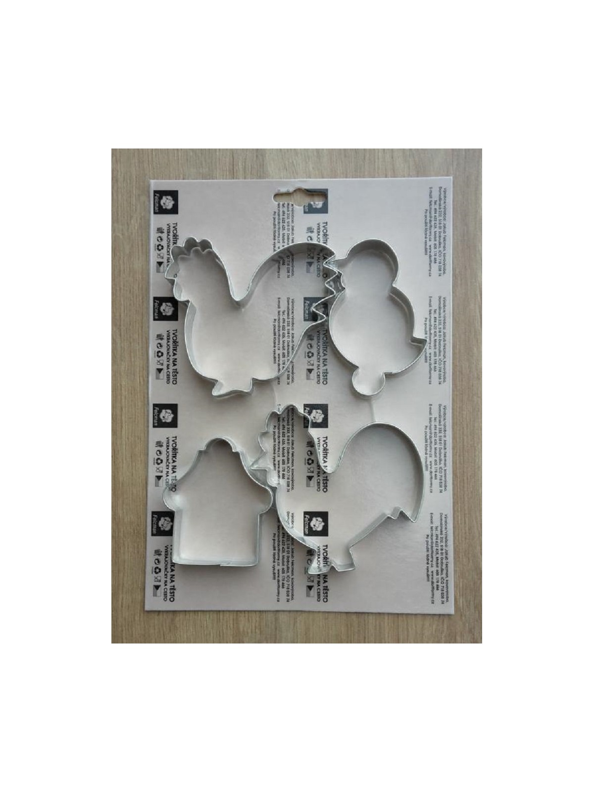 Set of cookie cutters - rooster 4 pieces