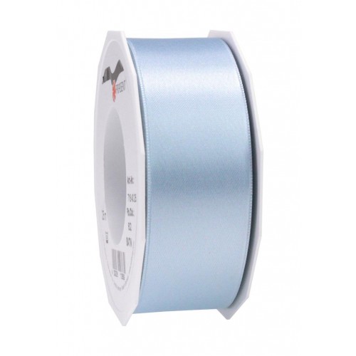 Atlas Doppelsatinband - Babyblau - 2m/40mm