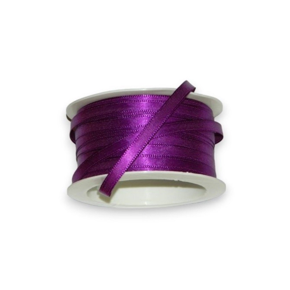 Satin ribbon - purple 50m / 5 mm