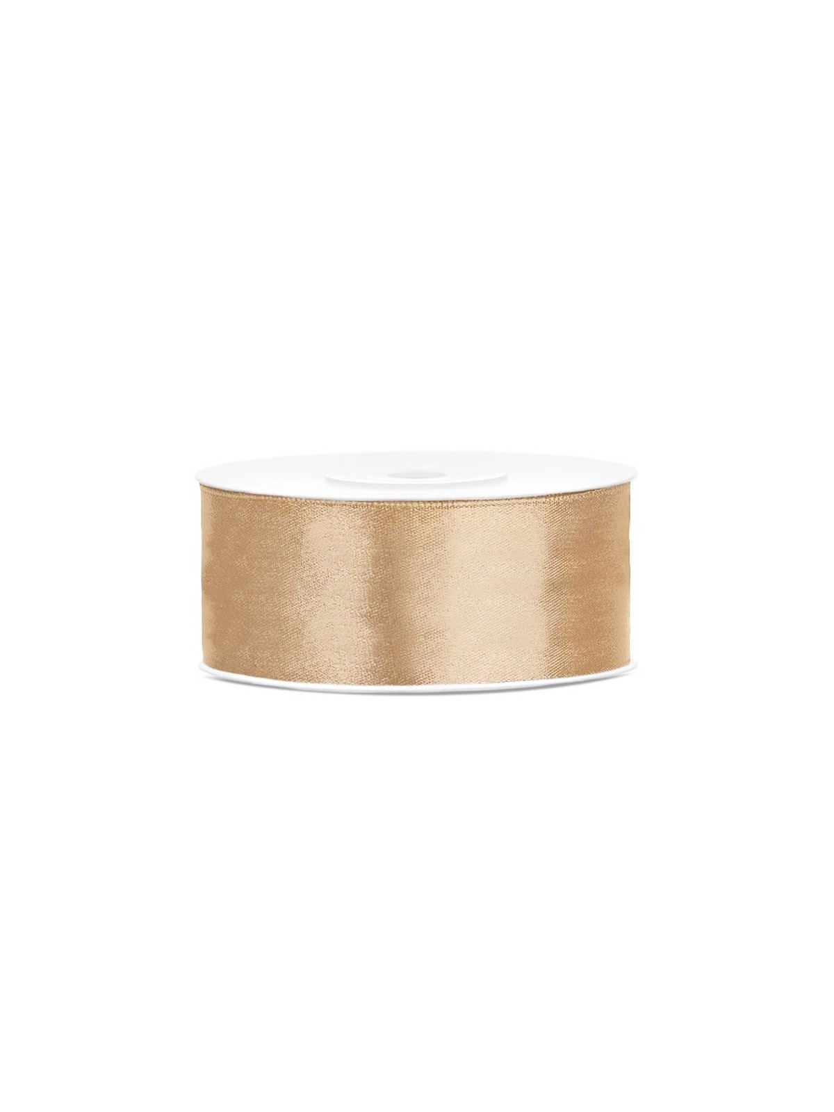 Atlas double-face ribbon - light gold - 25m/25mm.