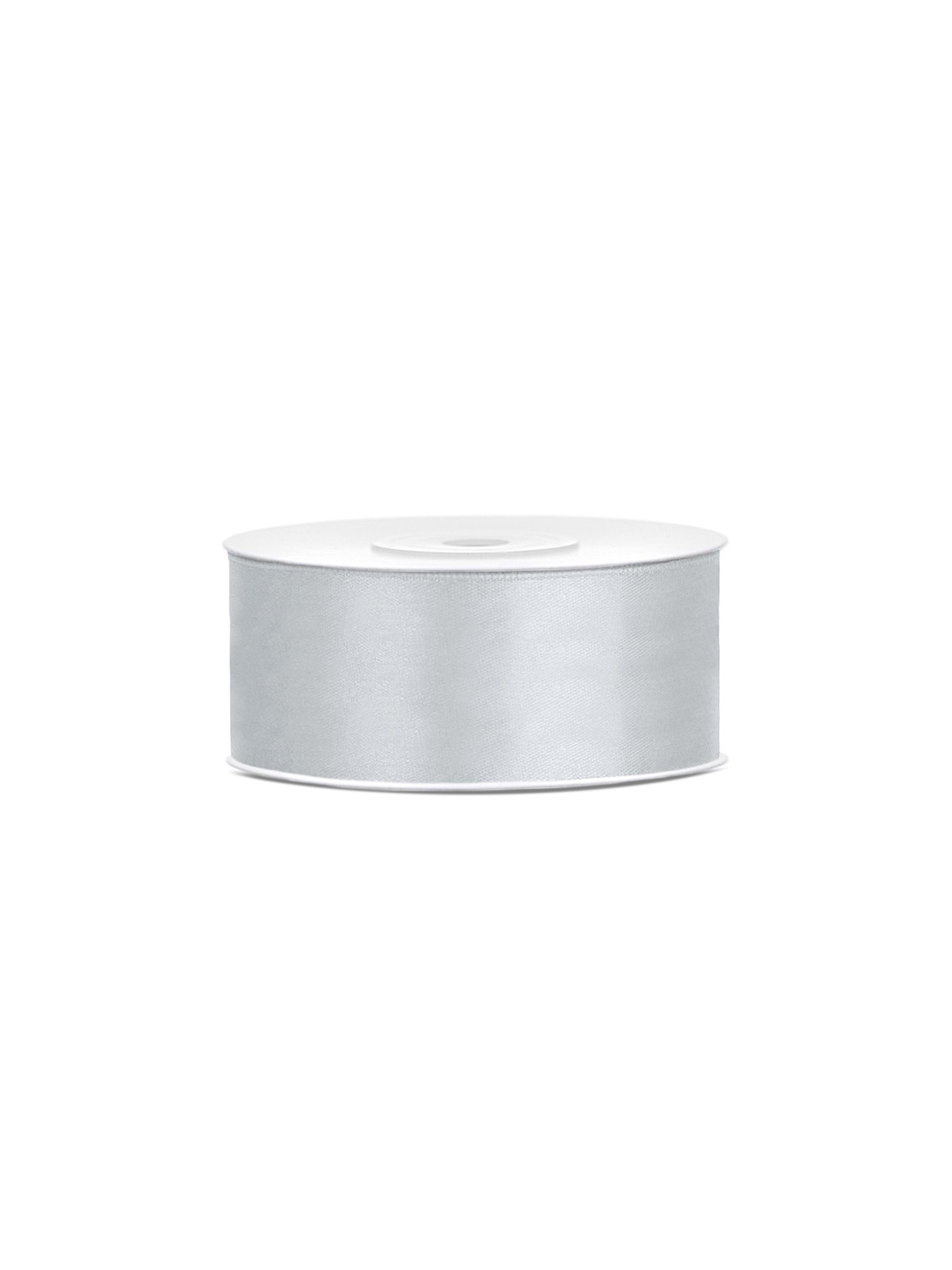 Satin ribbon - silver - 25m/ 25mm