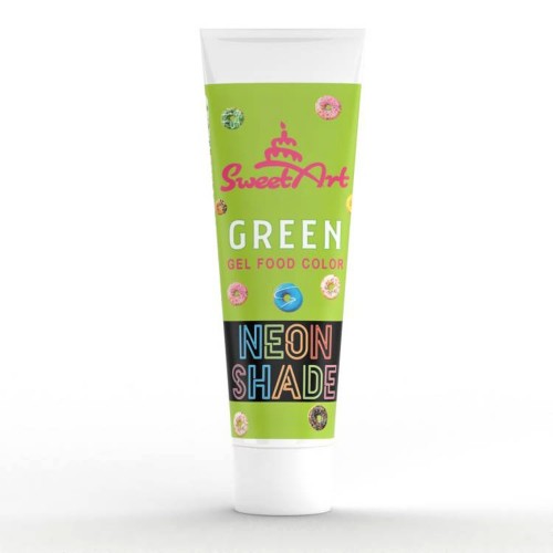 SweetArt - NEON Shade - Neónová gélová farba Green - zelená - 30g