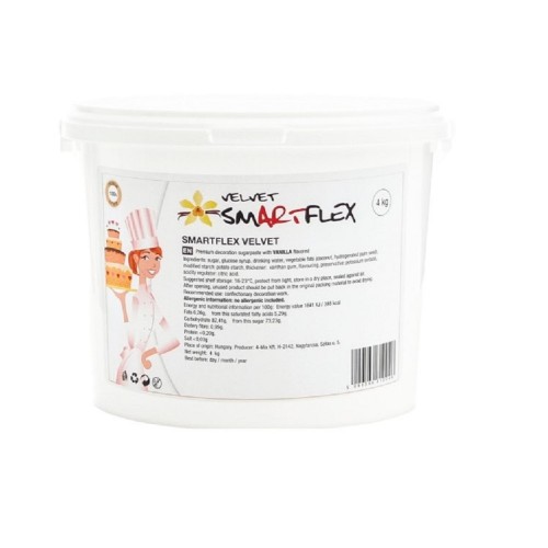 Smartflex velvet vanilka 4kg - potahovací hmota