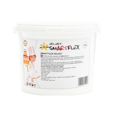 Smartflex velvet vanilka 4kg - potahovacia hmota + darček