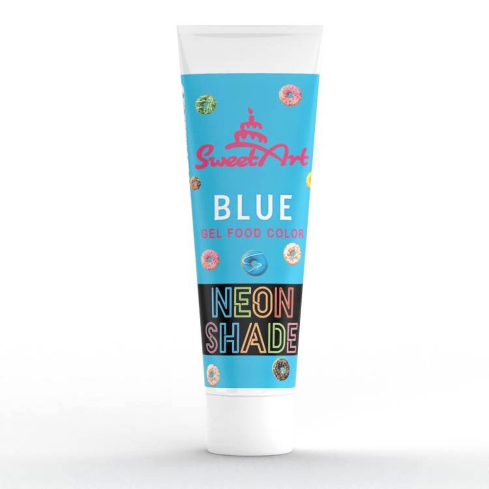 SweetArt - NEON odtieň - Neónová gélová farba Blue - modrá - 30g