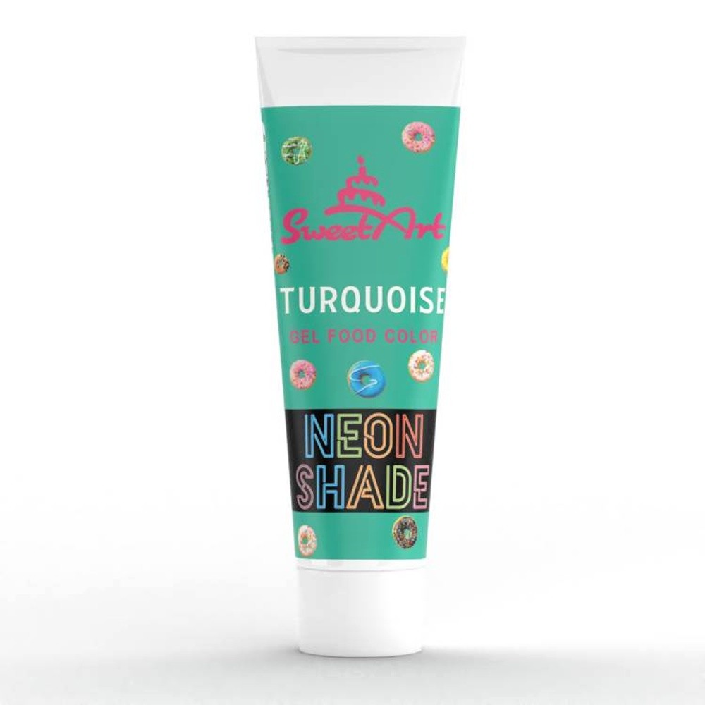 SweetArt - NEON Shade - Kolor żelowy NEON Turquoise - turkusowy 30g