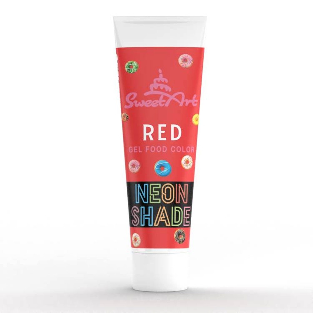 SweetArt - NEON Shade - Neónová želová farba Red - červená 30g