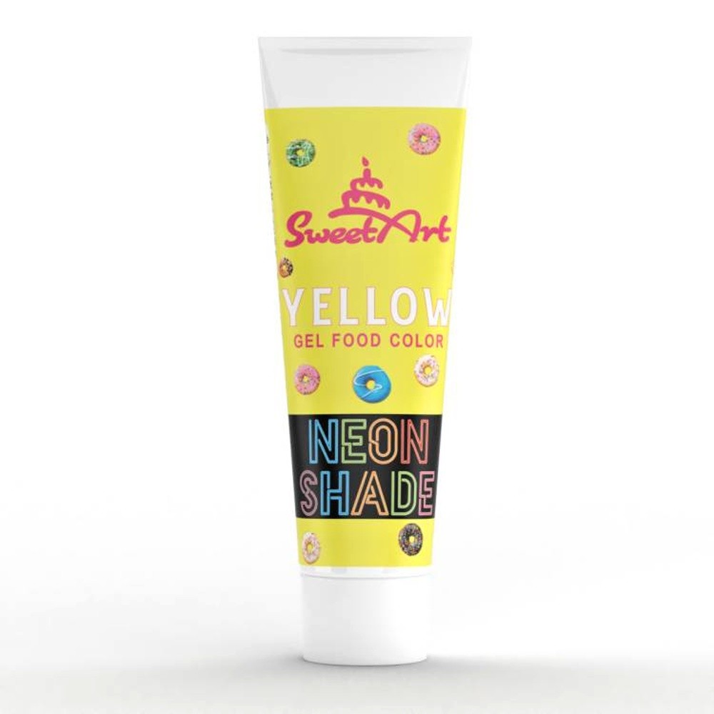 SweetArt - NEON Shade - Neónový odtieň - Neónová želová farba Yellow - žltá 30g