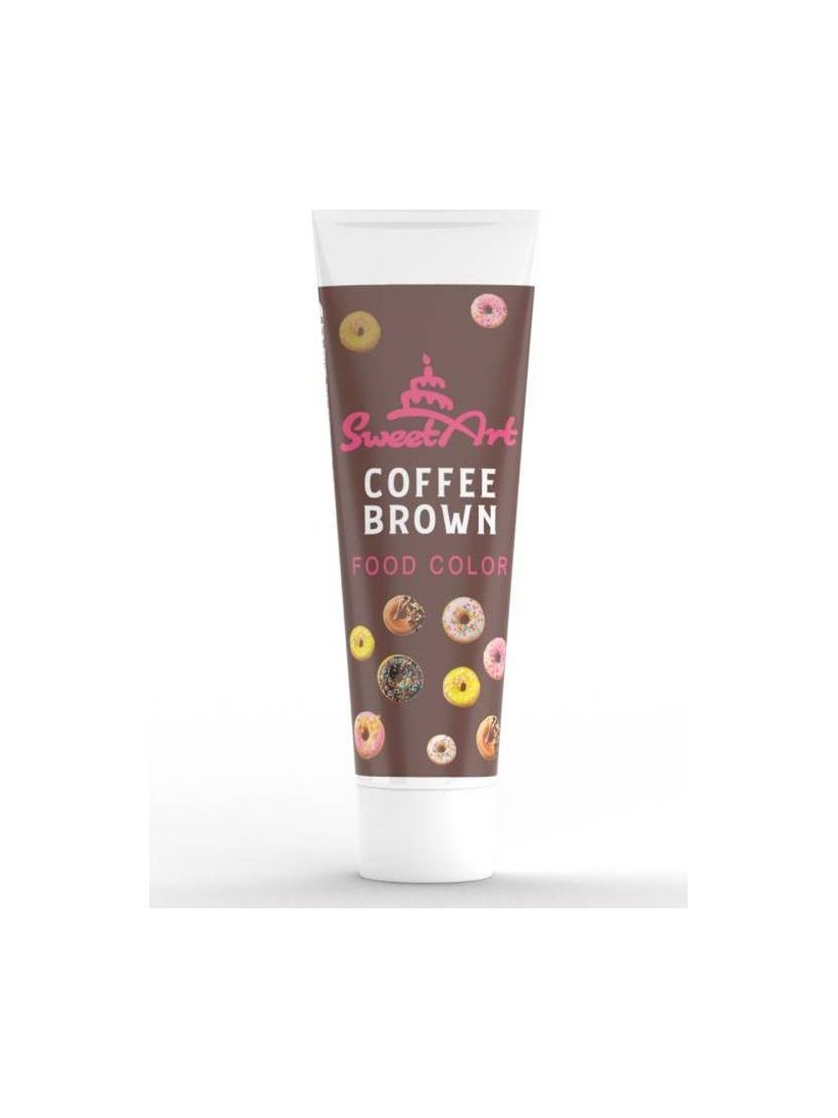 SweetArt - Potravinárska gélová farba Coffee brown - hnedá 30g