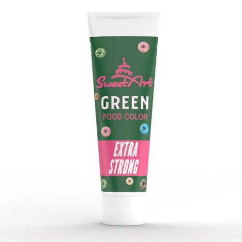 SweetArt - Extra silná Potravinárska gélová farba Intense Green - zelená 30g