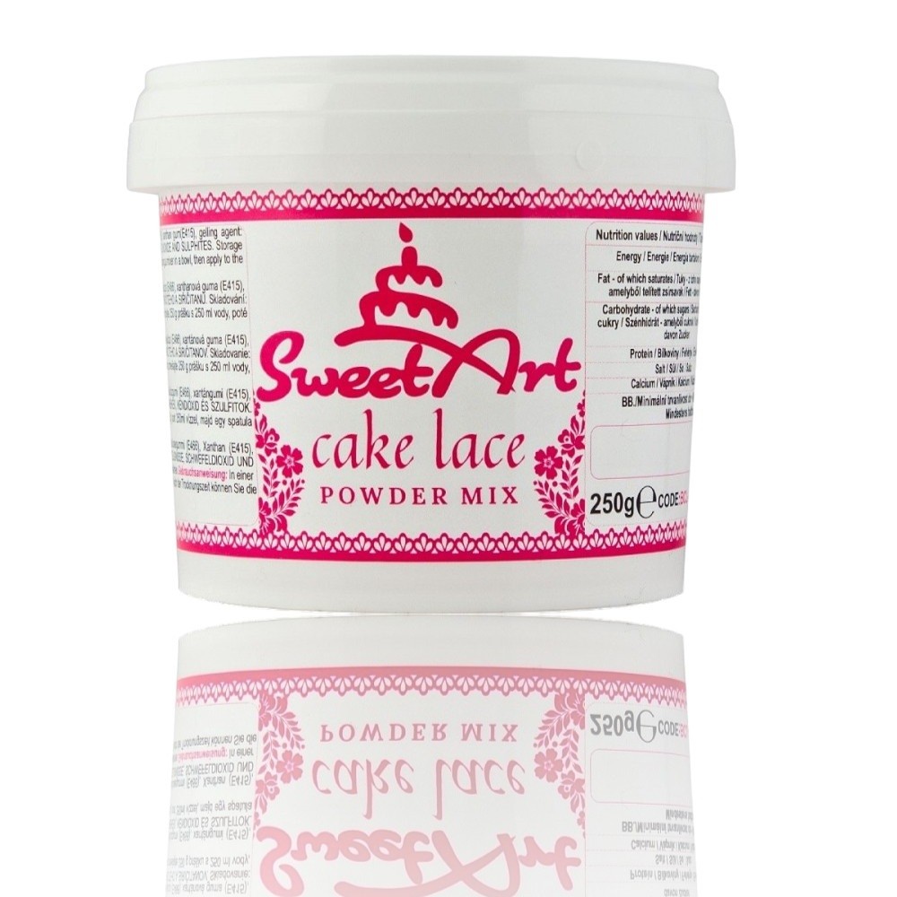 SweetArt cake Lace Powder - hmota na jedlou krajkou - biela - 250g