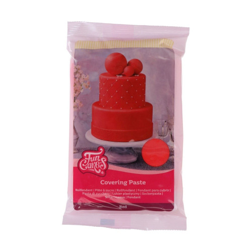 FunCakes covering paste 500g - masa cukrowa - czerwony